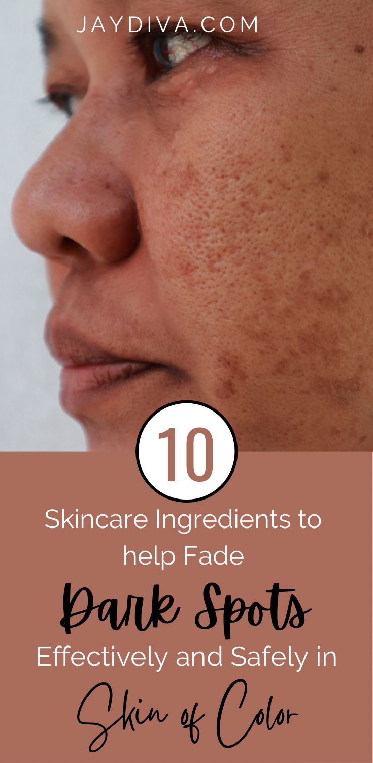 Skincare ingredients to help fade PIH on dark skin